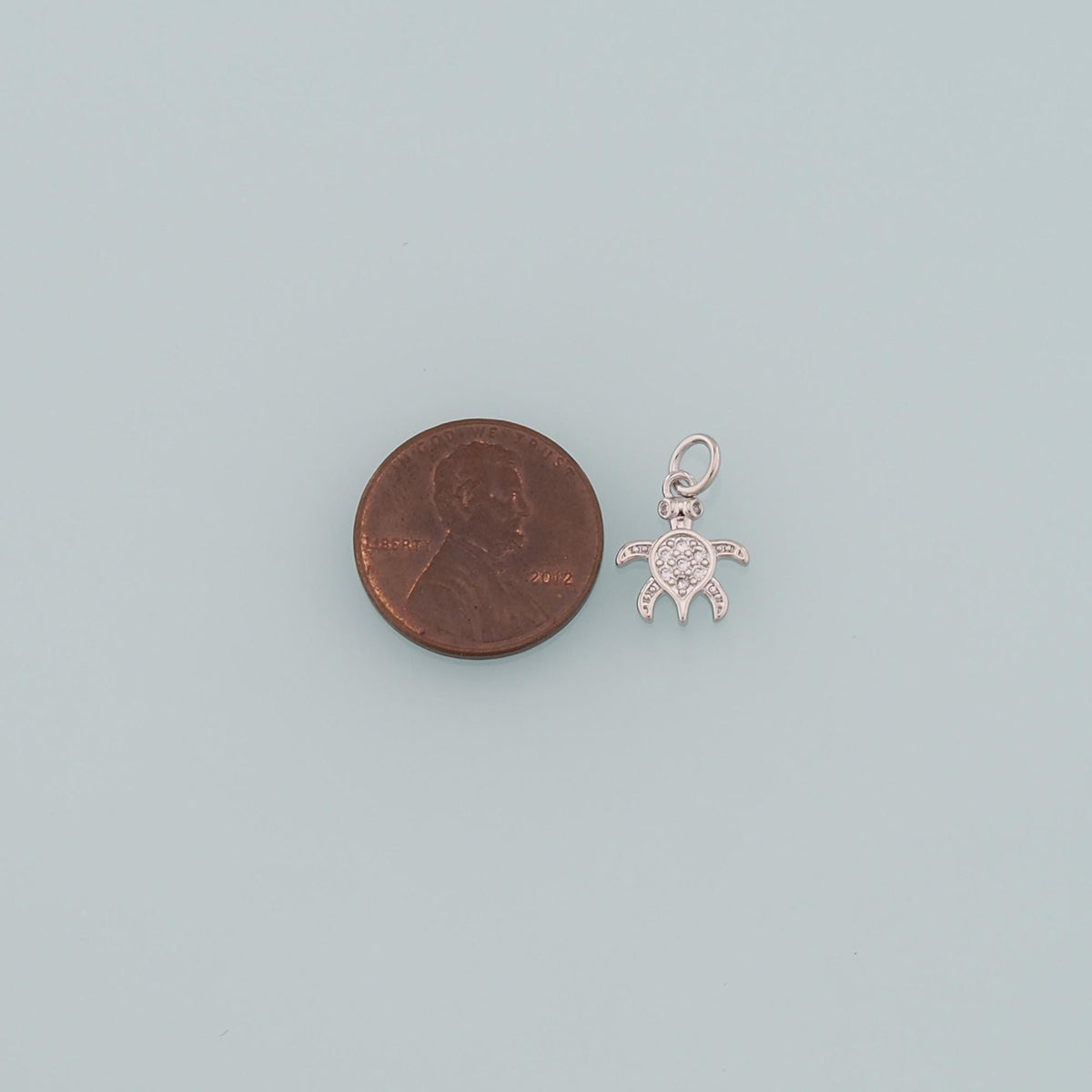 18K Gold Filled Cubic Zirconia Charm Pendant for Jewelry Making
