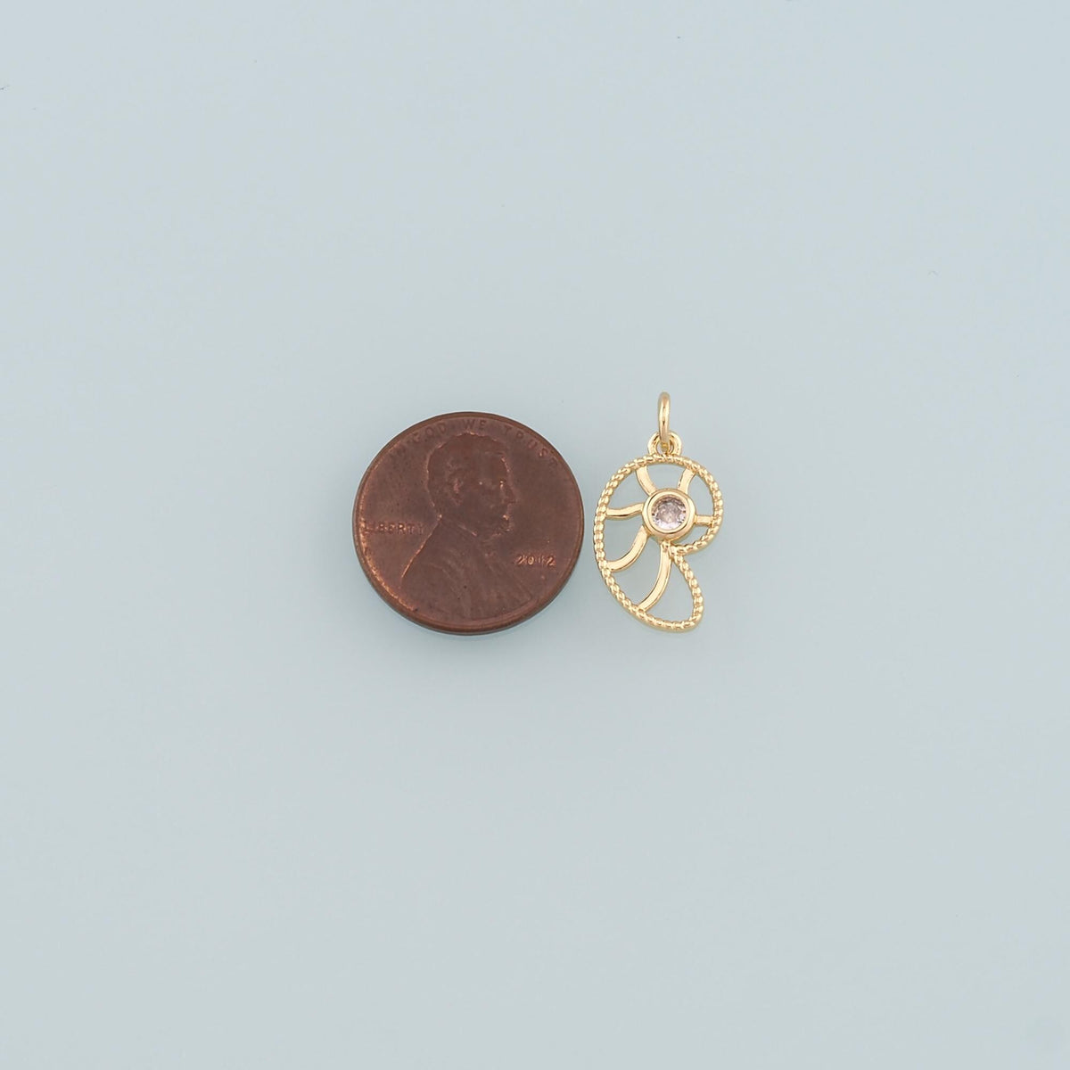 18K Gold Filled Shell Charm Pendant for Jewelry Making