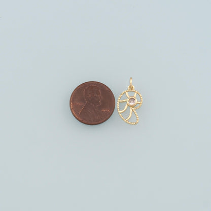 18K Gold Filled Shell Charm Pendant for Jewelry Making