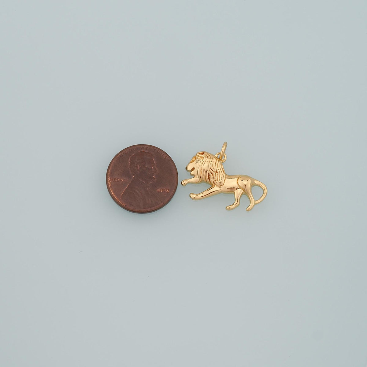 Gold Animal Charms,18K Gold Filled Lion Pendant,Dainy Lion Charm Bracelet Necklace for DIY Jewelry Making Supply