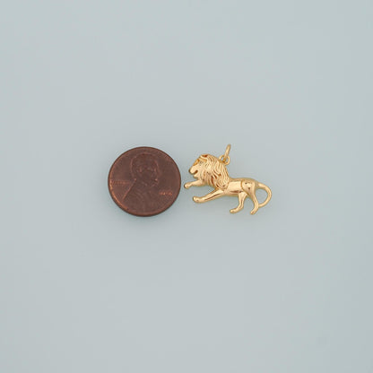 Gold Animal Charms,18K Gold Filled Lion Pendant,Dainy Lion Charm Bracelet Necklace for DIY Jewelry Making Supply