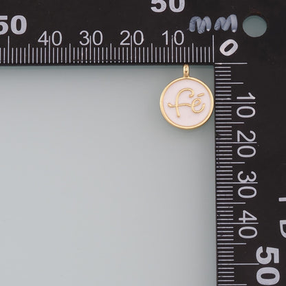 18K Gold Filled Hand Enamel Charm Pendant for Jewelry Making