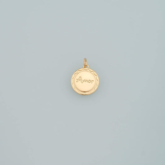 18K Gold Filled Amor Pendant,Amor Charm Bracelet Necklace for DIY Jewelry Making Supply