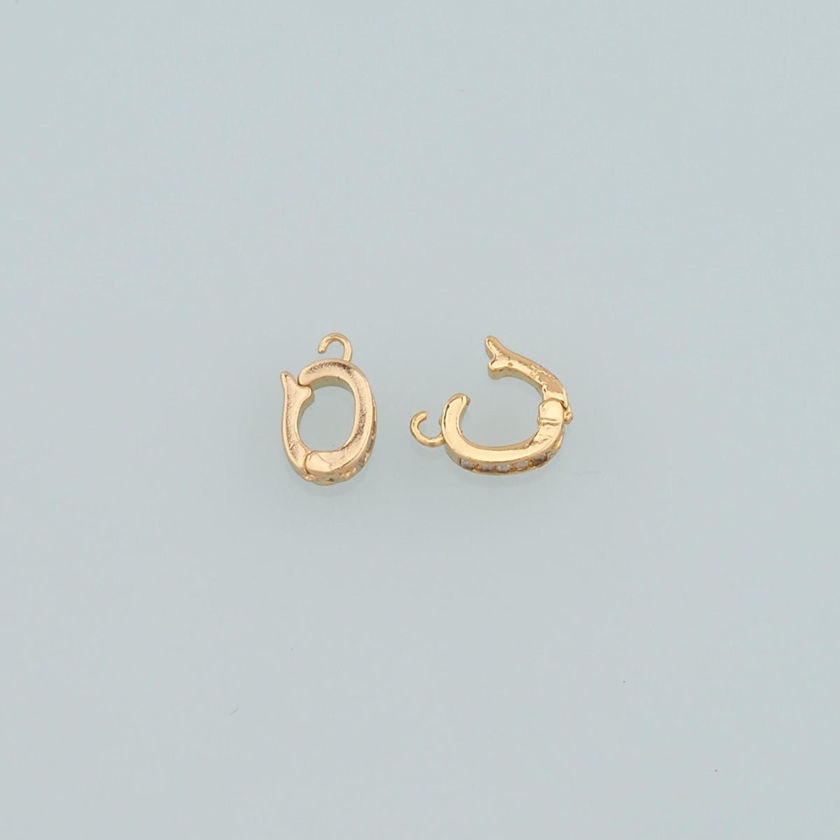 18K Gold Filled Oval Clasp for Jewelry Making