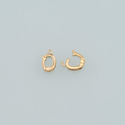 18K Gold Filled Oval Clasp for Jewelry Making