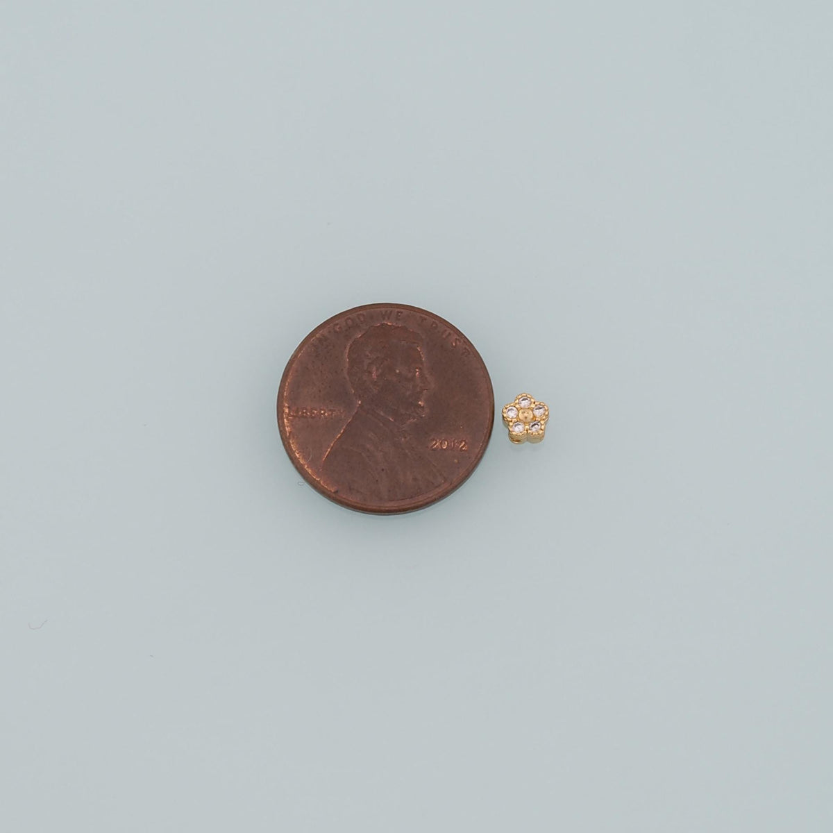 18K Gold Filled Flower Charm Pendant for Jewelry Making