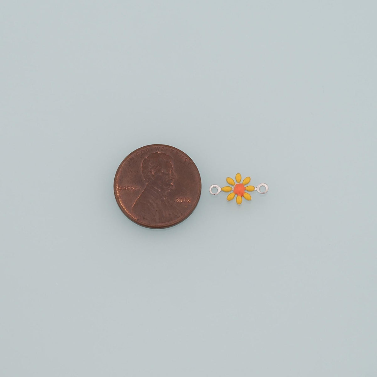18K Gold Filled Enamel Flower Connector for Jewelry Making