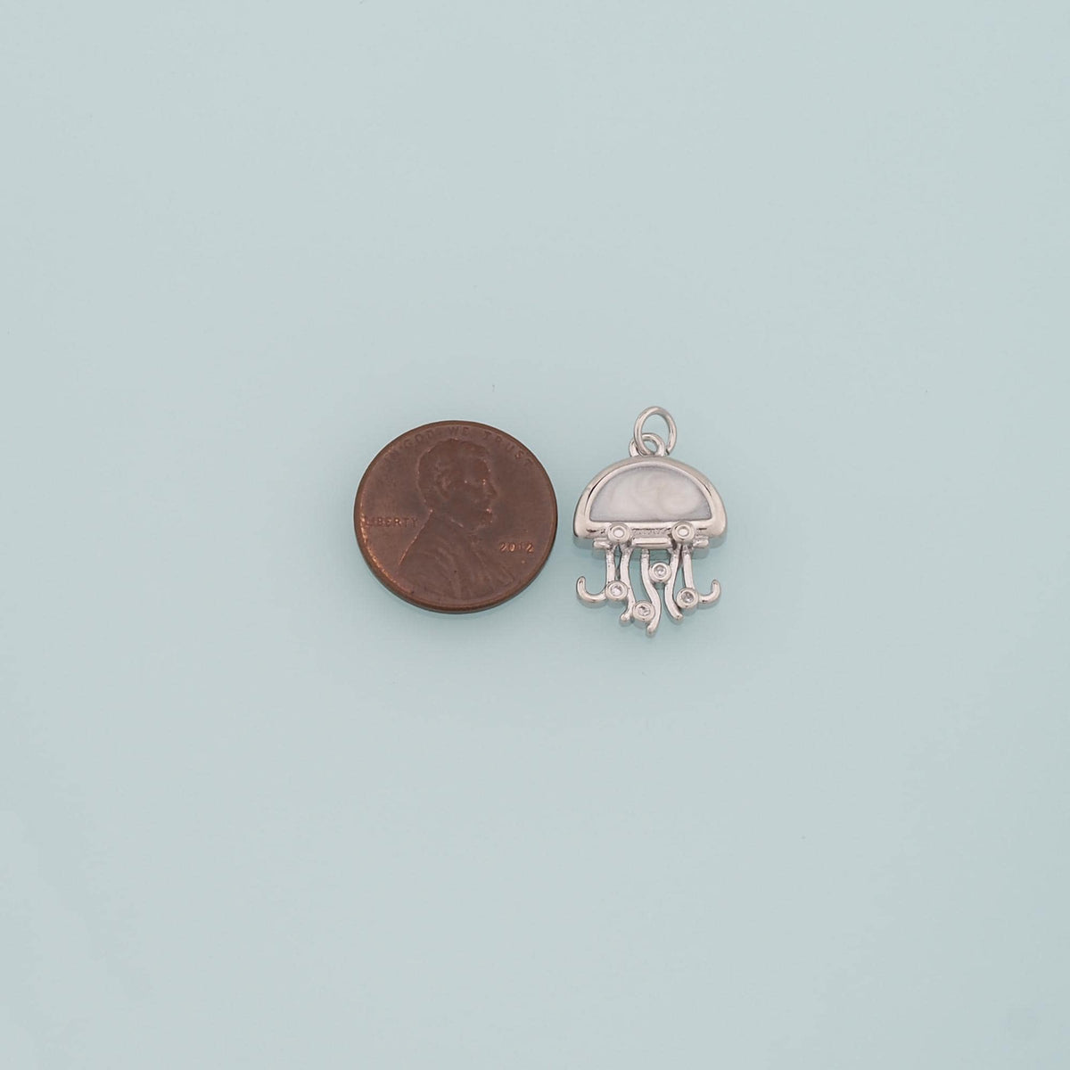 Gold Jellyfish Charms,18K Gold Filled Jellyfish Pendant,Enamel Ocean Charm Bracelet Necklace for DIY Jewelry Making Supply