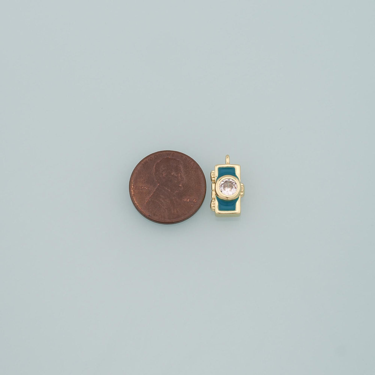 Gold Camera Charms,18K Gold Filled Camera Pendant,Enamel Camera Charm Bracelet Necklace for DIY Jewelry Making Supply