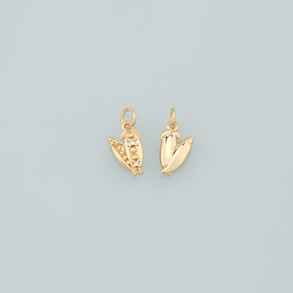 18K Gold Filled Hand CZ Charm Pendant for Jewelry Making