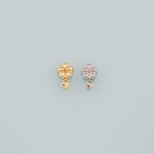 18K Gold Filled Heart Spacer Beads for Jewelry Making