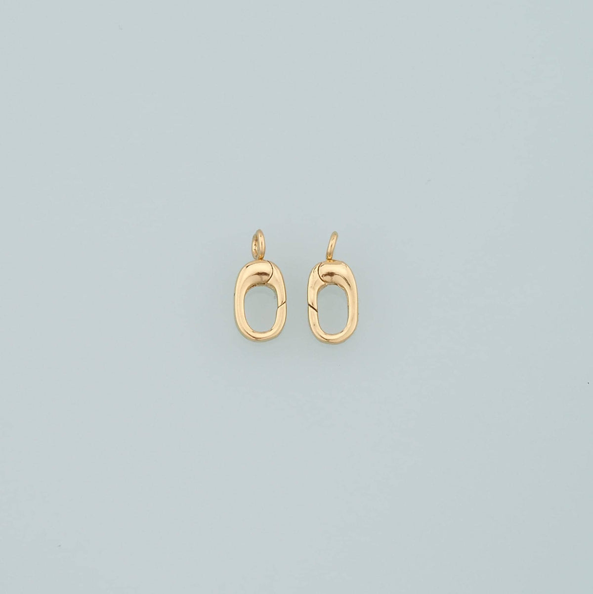 18K Gold Filled Oval Clasp for Jewelry Making