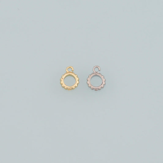 Gold Round Beads Charms,18K Gold Filled Round spacer beads Bracelet Necklace for DIY Jewelry Making Supply