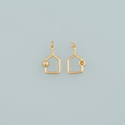 18K Gold Filled Hand Charm Pendant for Jewelry Making