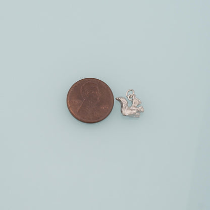 18K Gold Filled Squirrel Pendant,Dainty Animal Charm Bracelet Necklace for DIY Jewelry Making Supply