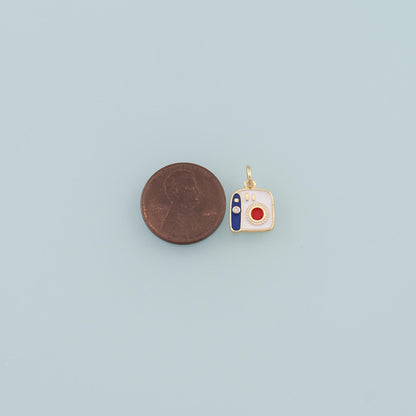 Gold Camera Charms,18K Gold Filled Camera Pendant,Enamel Camera Charm Bracelet Necklace for DIY Jewelry Making Supply