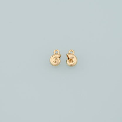 Gold Conch Charms,18K Gold Filled Conch Pendant,Conch Shell Charm Bracelet Necklace for DIY Jewelry Making Supply