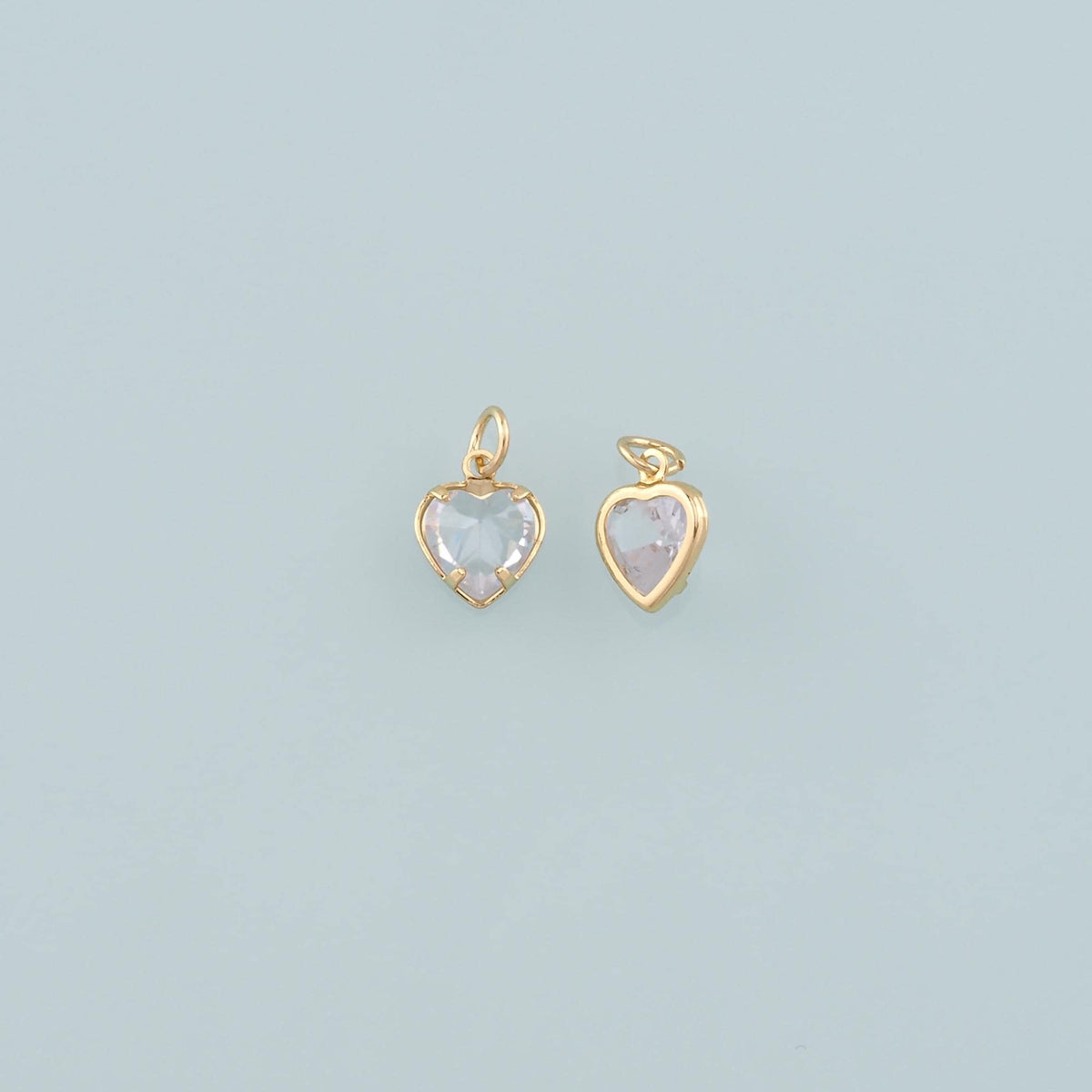 Gold Heart Charms,18K Gold Filled Heart Pendant,Dainty Heart Charm Bracelet Necklace for DIY Jewelry Making Supply