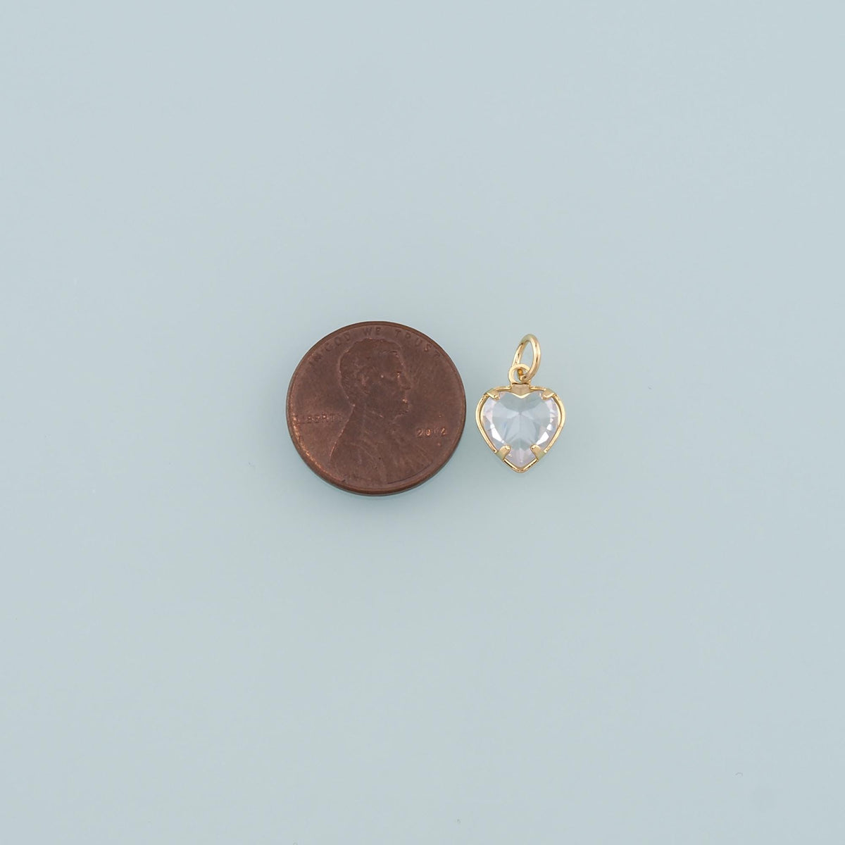 Gold Heart Charms,18K Gold Filled Heart Pendant,Dainty Heart Charm Bracelet Necklace for DIY Jewelry Making Supply