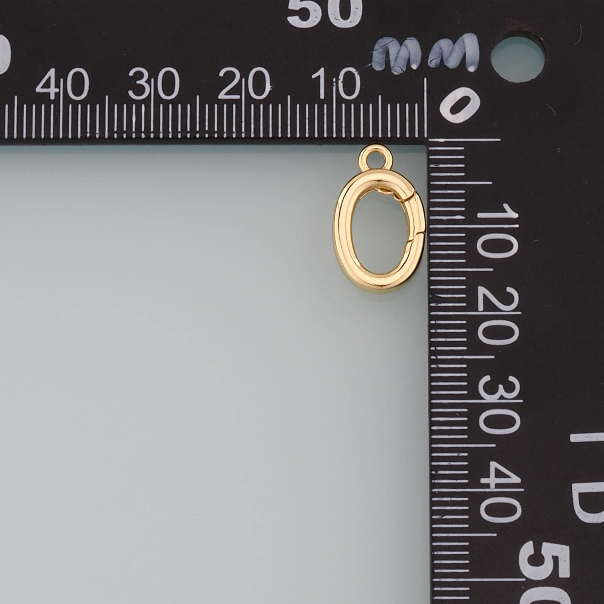 18K Gold Filled Oval Carabiner Clasp,Carabiner Lock Connector,Spring Push Gate for DIY Jewelry Finding Necklace Bracelet