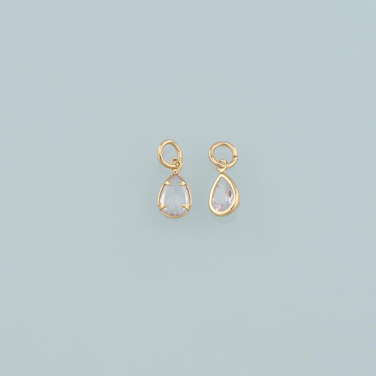 18K Gold Filled Teardrop Pendant,Dainty Teardrop Charm Bracelet Necklace for DIY Jewelry Making Supply