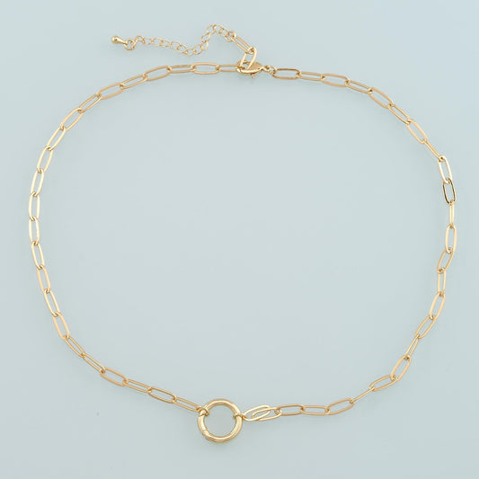 Gold Oval Chain,18K Gold Filled Paper Clip for Necklace Bracelet DIY Jewelry Making Supply