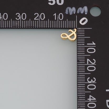 Gold Ampersand Bead,18K Gold Filled Symbol Spacer Beads Bracelet Necklace for DIY Jewelry Making Supply