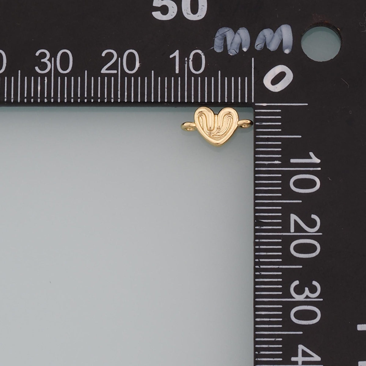18K Gold Filled Heart Connector,Heart Charm Bracelet Necklace for DIY Jewelry Making Supply