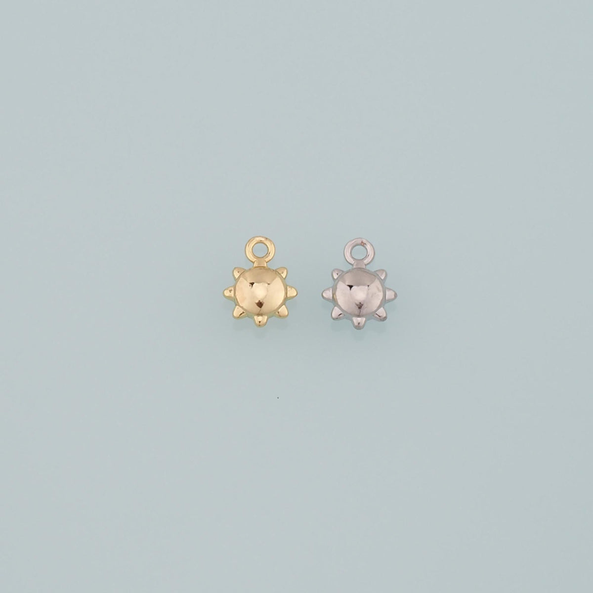 18K Gold Filled Sun Charm Pendant for Jewelry Making