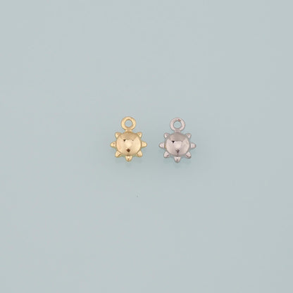18K Gold Filled Sun Charm Pendant for Jewelry Making