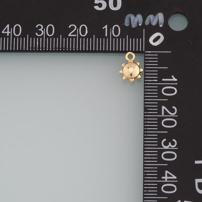 18K Gold Filled Sun Charm Pendant for Jewelry Making