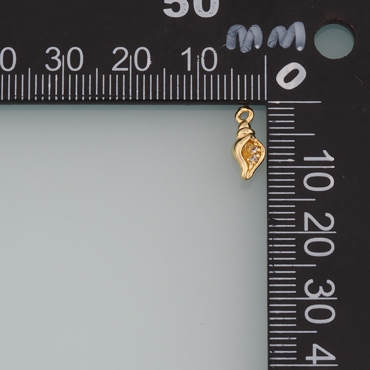 Gold Conch Charms,18K Gold Filled Conch Pendant,CZ Micro Pave Conch Shell Charm Bracelet Necklace for DIY Jewelry Making Supp