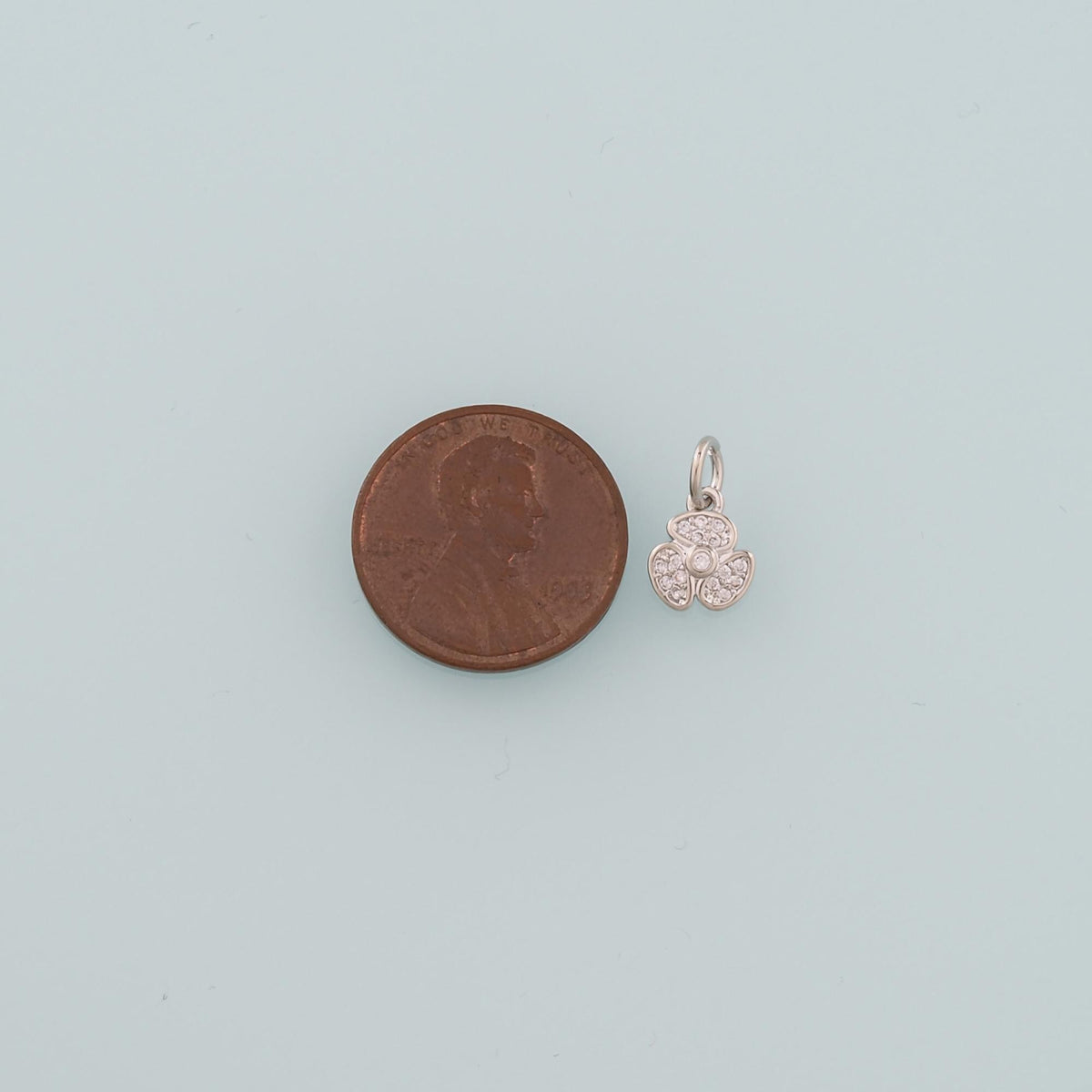 18K Gold Filled Love CZ Charm Pendant for Jewelry Making