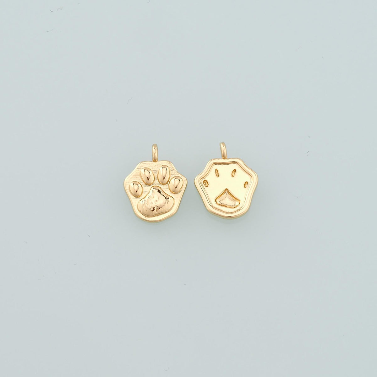 Gold Paw Charms,18K Gold Filled Cat Paw Pendant,Dainty Dog Paw Charm Bracelet Necklace for DIY Jewelry Making Supply