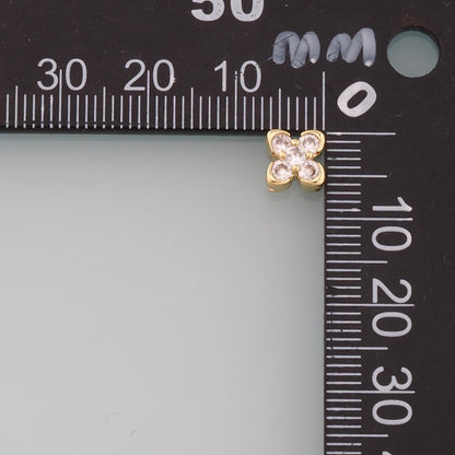 Gold Flower Spacer Beads Charms,18K Gold Filled Flower Bracelet Necklace for DIY Jewelry Making Supply