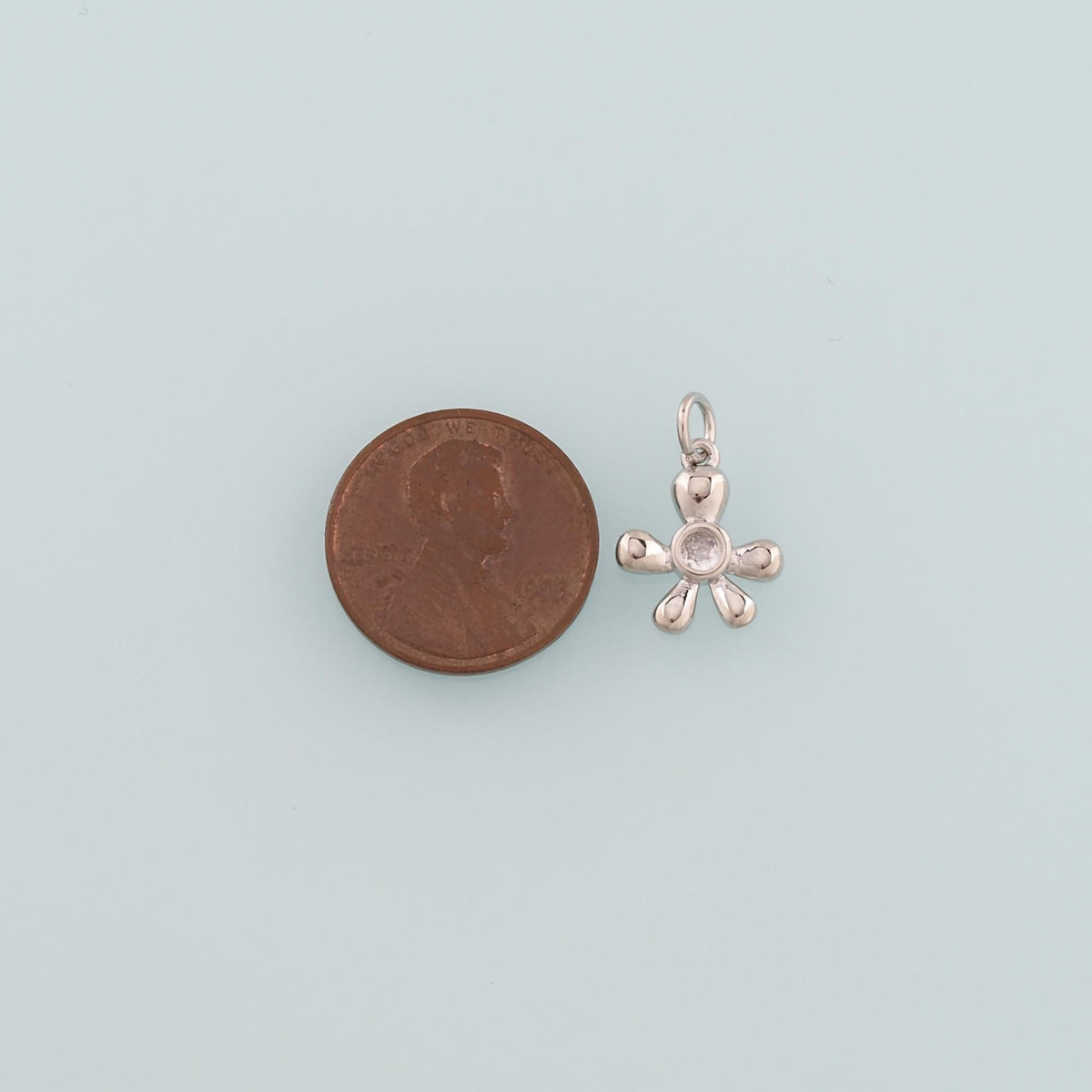 18K Gold Filled Flower Charm Pendant for Jewelry Making