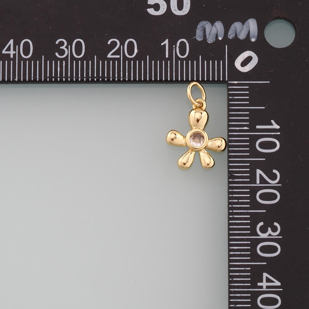 18K Gold Filled Flower Charm Pendant for Jewelry Making