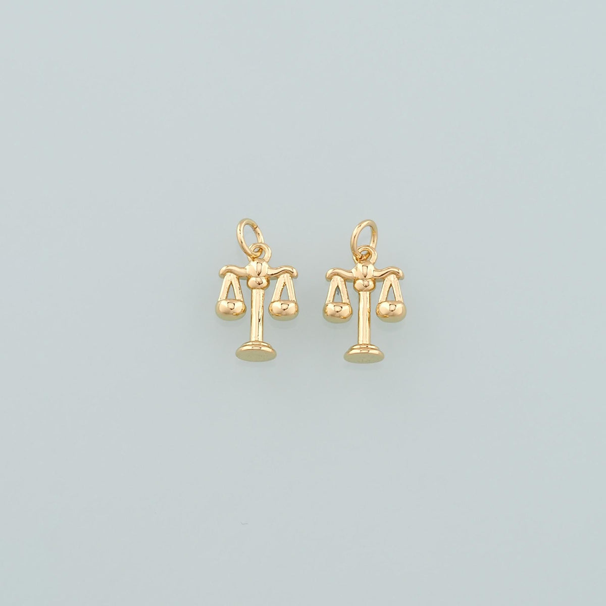 Gold Justice Charms,18K Gold Filled Balance Pendant,Balance Scale Charm Bracelet Necklace for DIY Jewelry Making Supply
