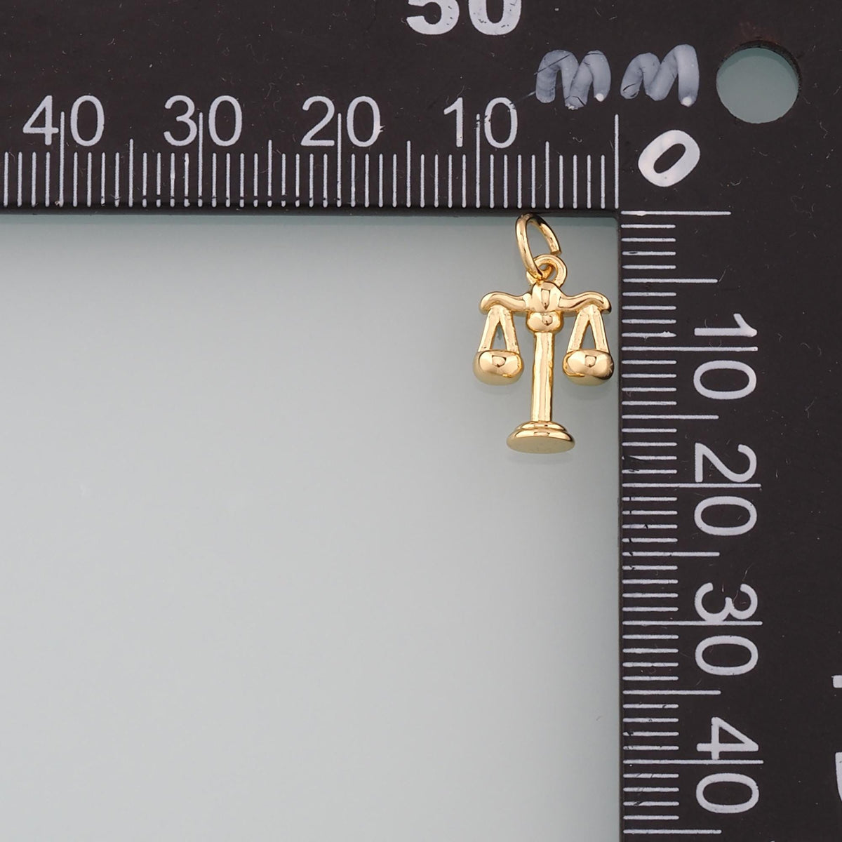 Gold Justice Charms,18K Gold Filled Balance Pendant,Balance Scale Charm Bracelet Necklace for DIY Jewelry Making Supply