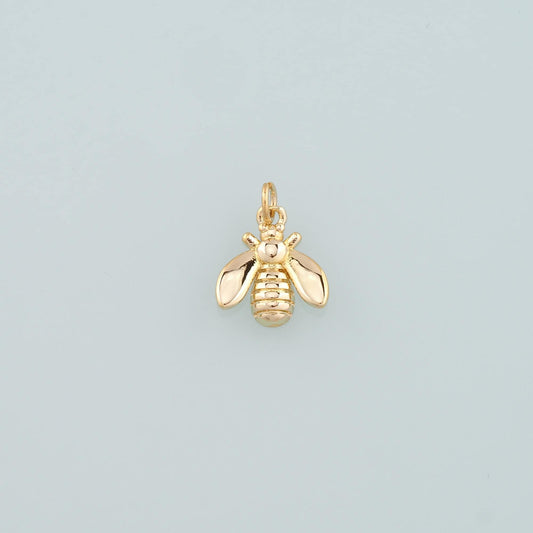 Gold Insect Charms,18K Gold Filled Bee Pendant,Dainty Bee Charm Bracelet Necklace for DIY Jewelry Making Supply