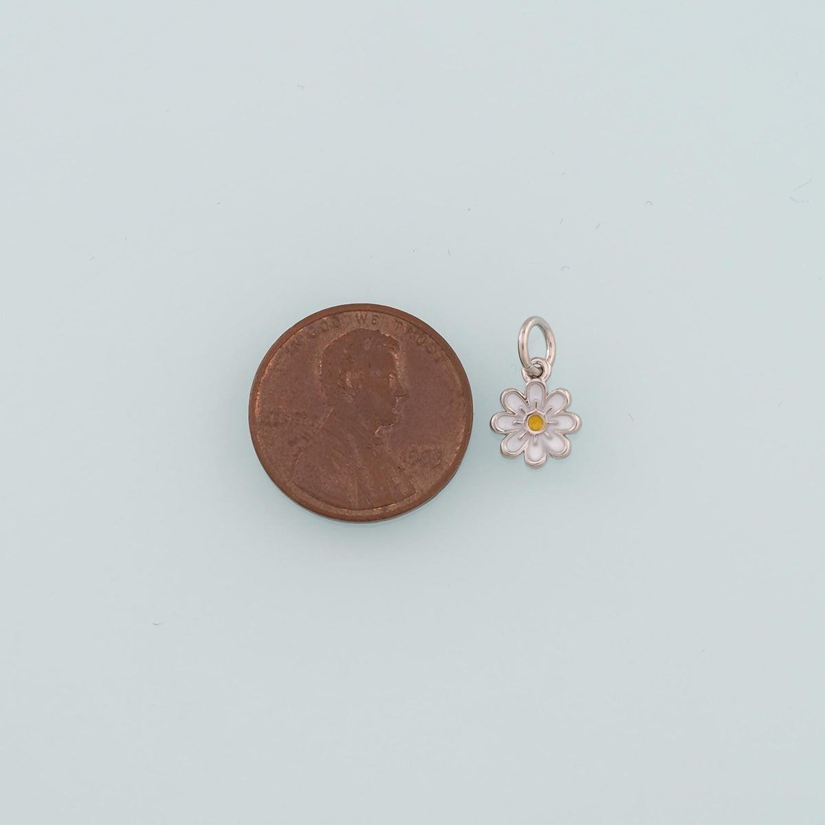 Gold Daisy Charms,18K Gold Filled Daisy Pendant,Enamel Daisy Charm Bracelet Necklace for DIY Jewelry Making Supply