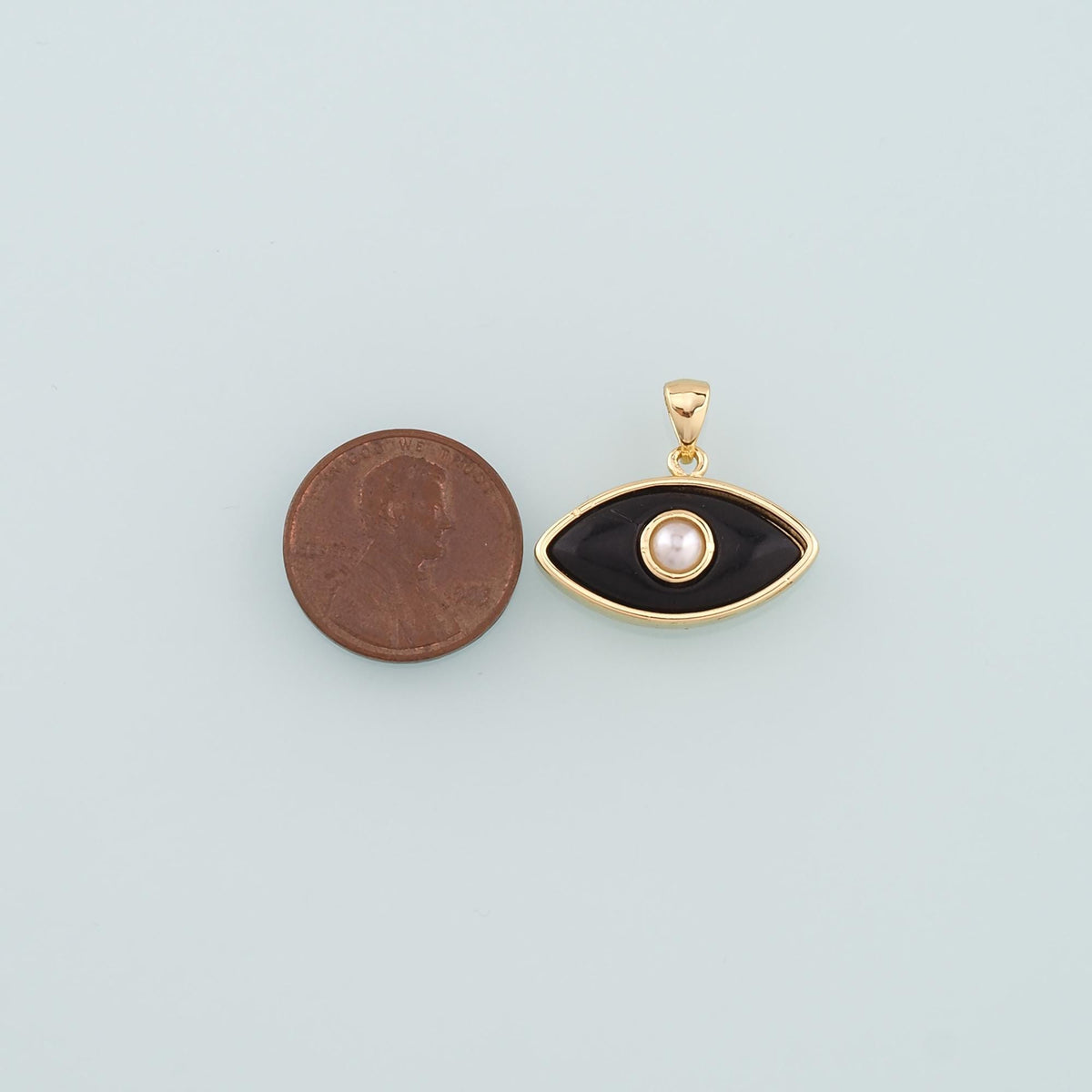 Gold Evil Eye Charms,18K Gold Filled Evil Eye Pendant,Enamel Eye Charm Bracelet Necklace for DIY Jewelry Making Supply