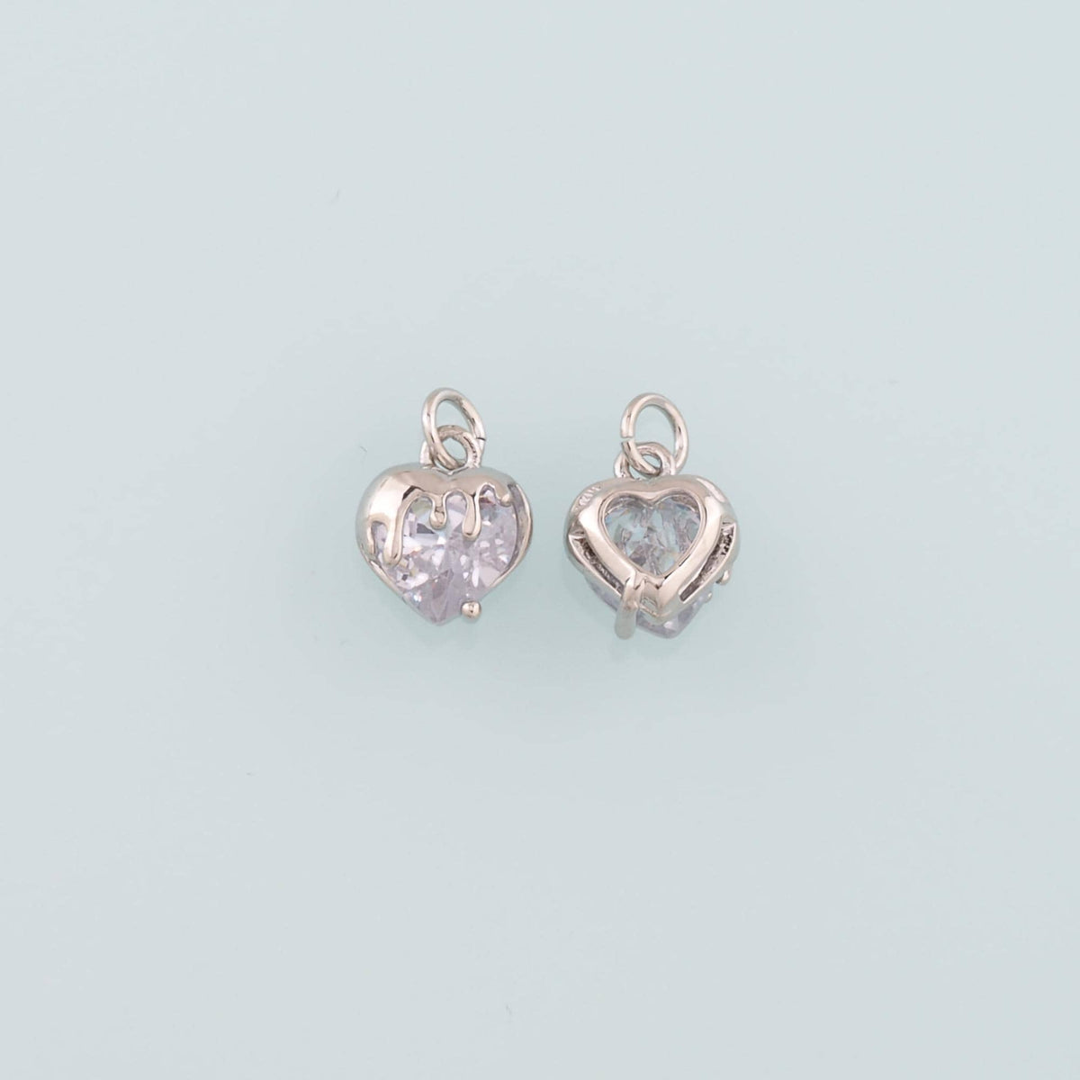 Gold Heart Charms,18K Gold Filled Heart Pendant,Dainty Heart Charm Bracelet Necklace for DIY Jewelry Making Supply
