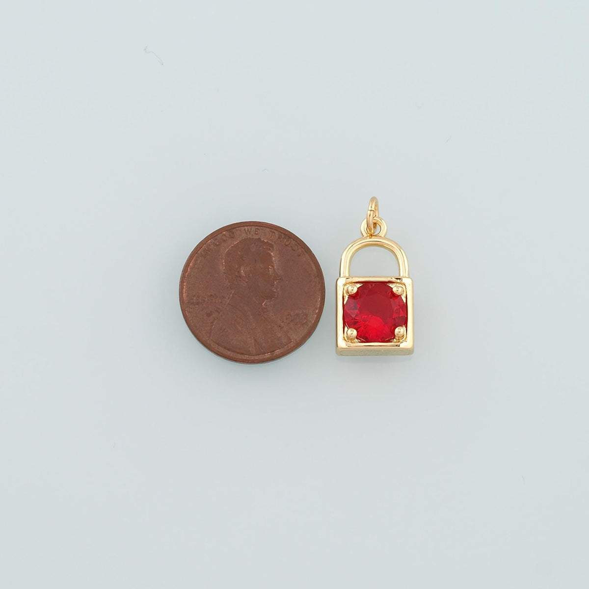 18K Gold Filled Key Charm Pendant for Jewelry Making
