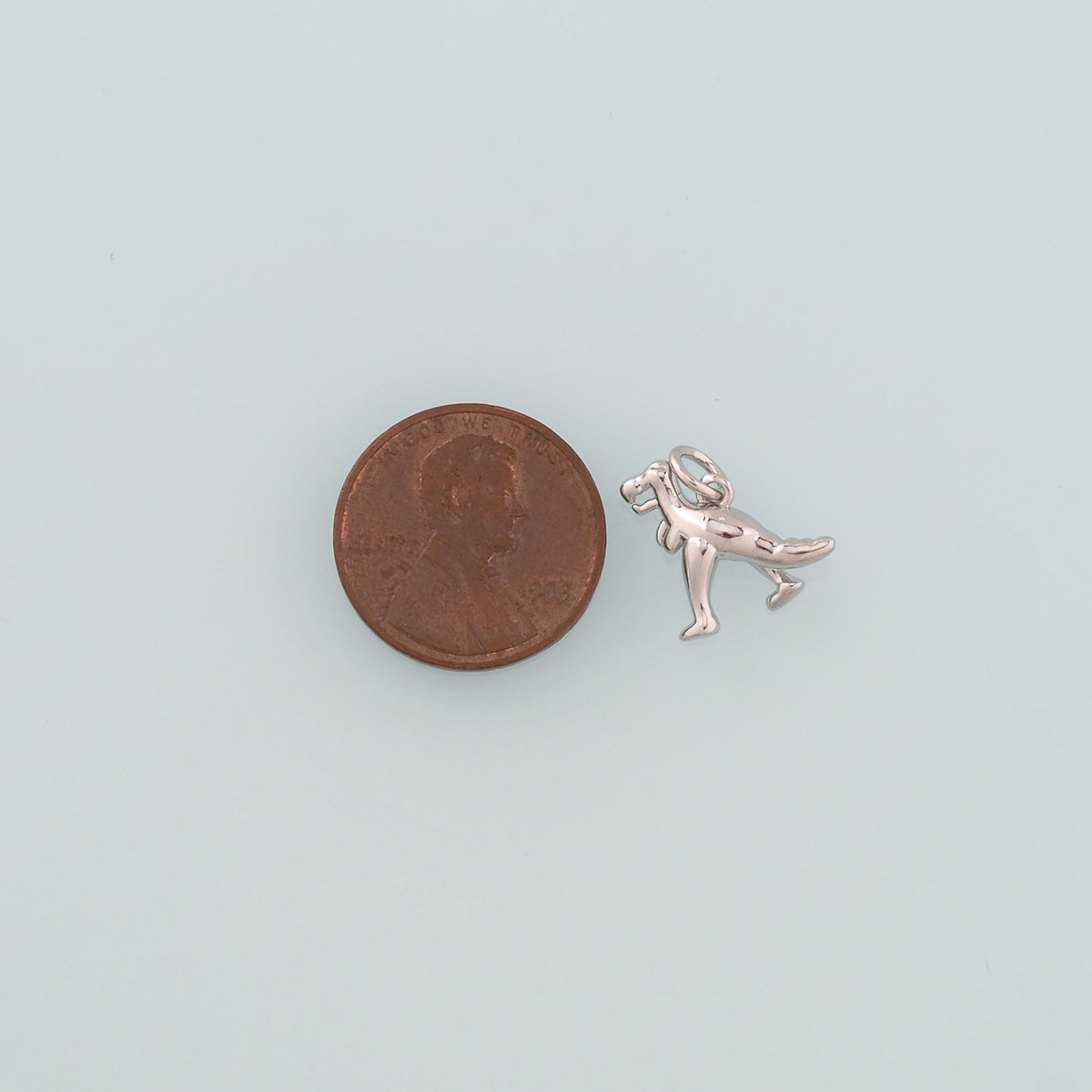 18K Gold Filled Dinosaur Pendant,Dainty Dinosaur Charm Bracelet Necklace for DIY Jewelry Making Supply