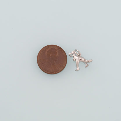 18K Gold Filled Dinosaur Pendant,Dainty Dinosaur Charm Bracelet Necklace for DIY Jewelry Making Supply