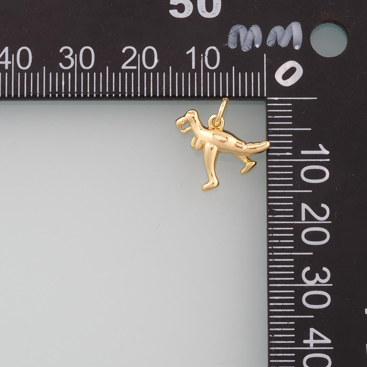 18K Gold Filled Dinosaur Pendant,Dainty Dinosaur Charm Bracelet Necklace for DIY Jewelry Making Supply