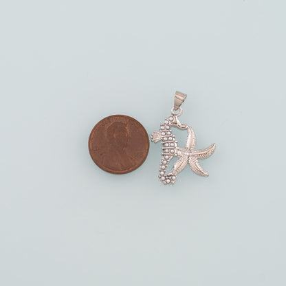 18K Gold Filled Star Pearl Charm Pendant for Jewelry Making