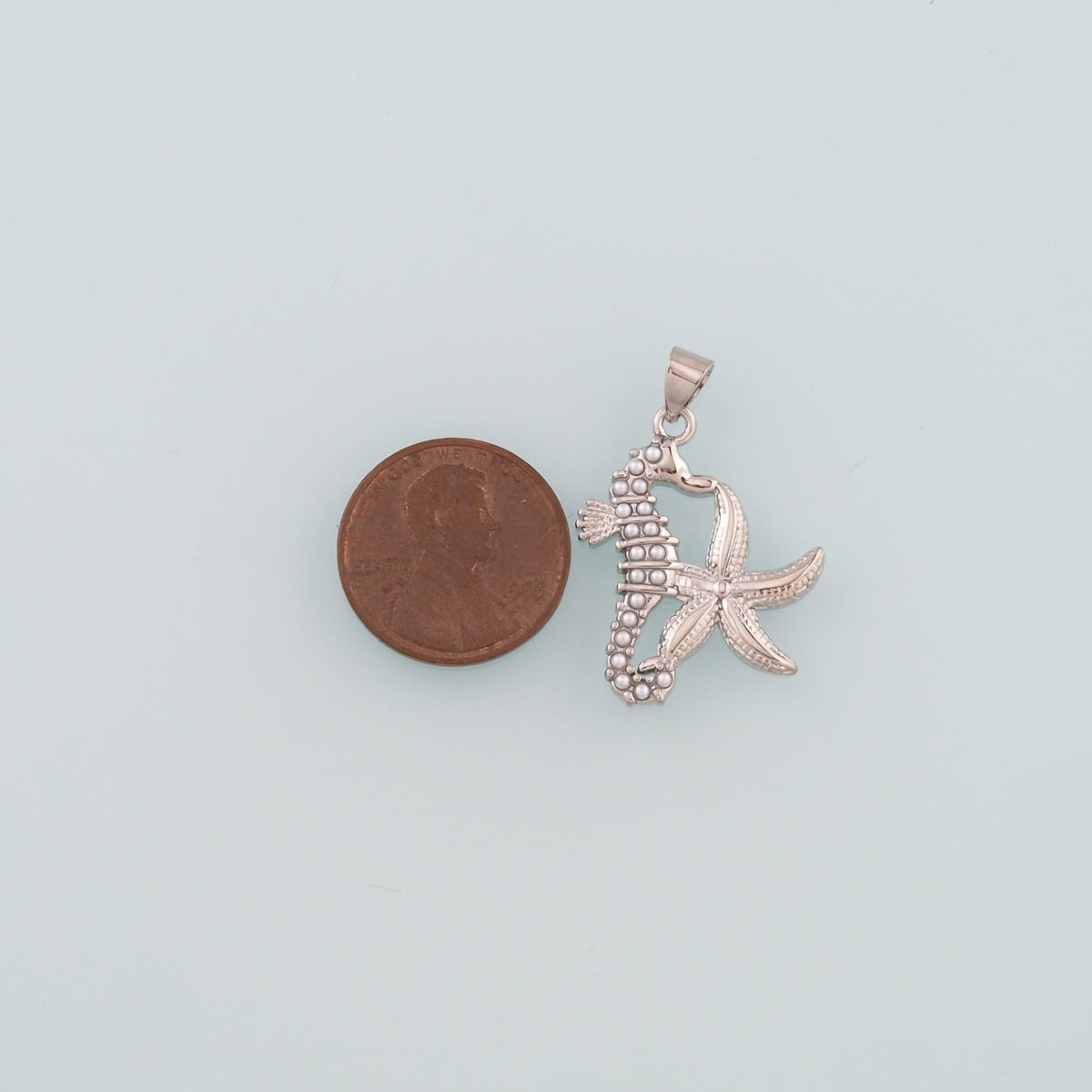 Gold Starfish Charms,18K Gold Filled Sea star Pendant,Pearl Seahorse Charm Bracelet Necklace for DIY Jewelry Making Supply