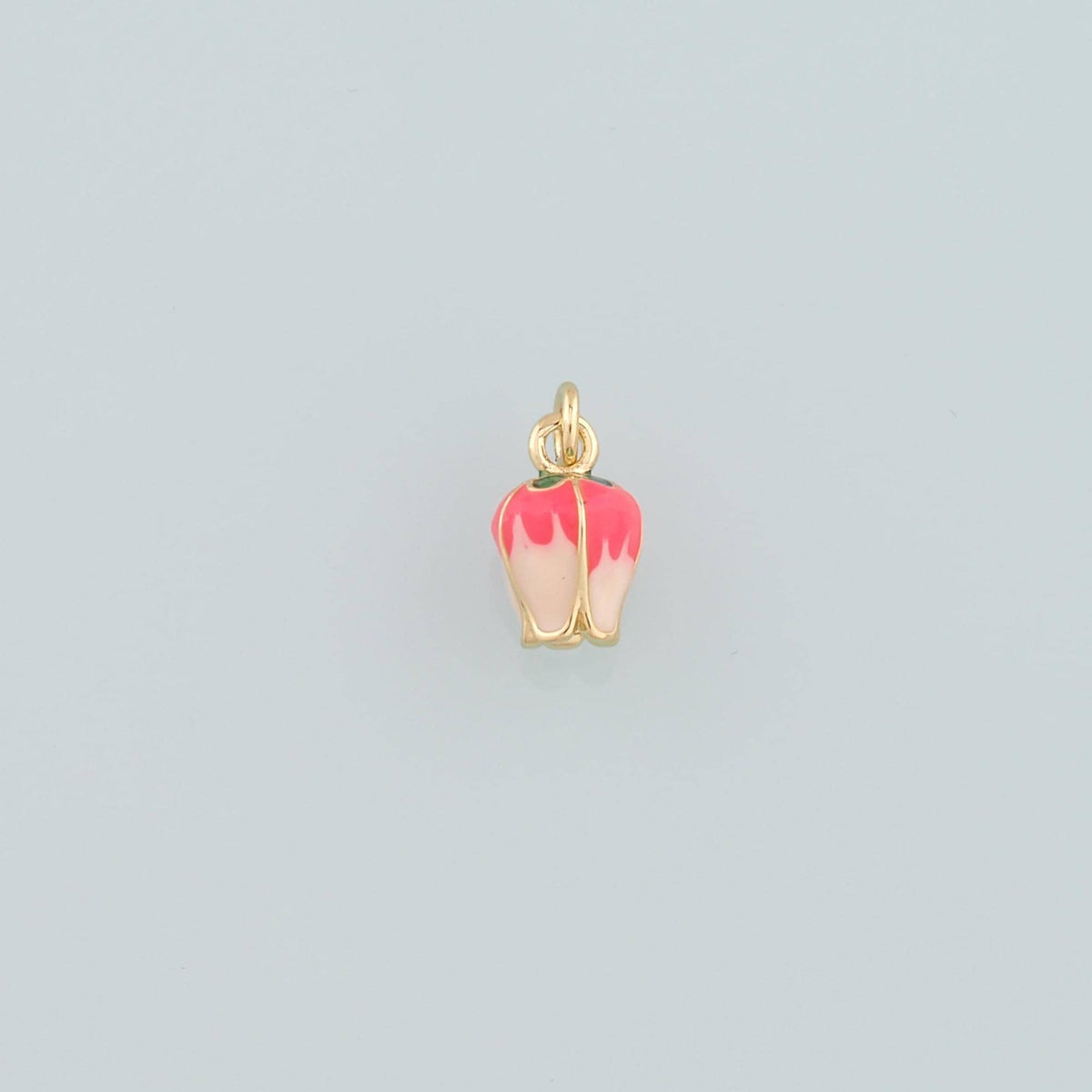 18K Gold Filled Flower Enamel Charm Pendant for Jewelry Making